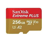 SANDISK - Cards Extreme Plus MICROSDXC 256GB + Adaptateur SD 200MB/S 140MB/S A2 C10V
