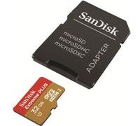 SanDisk Carte mémoire Extreme+ microSDHC 32 Go Class 10 + adaptateur G