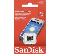 SanDisk microSDHC 32GB, 32 Go, MicroSDHC, Classe 4, 4 Mo/s, Résistant au gel, Résistant aux chocs, Résistant à l?eau, Noir SDSDQM-032G-B35