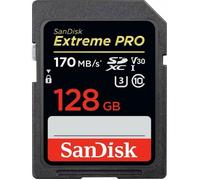 SANDISK Carte mémoire flash Extreme Pro - 128 Go - Video Class V30 / UHS-I U3 / Class10 - SDXC UHS-I