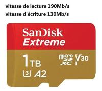 SANDISK Carte mémoire Micro SDXC flash SanDisk Extreme 1 To Class10 A2 V30 U3 vitesse 190/130Mb/s
