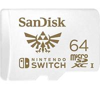 SanDisk Carte mémoire microSD Nintendo Switch Micro SDHC 64 Go pour Switch & Switch Lite SDSQXAT-064G Motif Legend of Zelda Triforce avec (1) lecteur de cartes GoRAM (64 Go, 1 pièce)