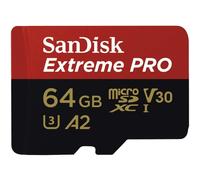 Sandisk carte mémoire microSDXC ExtremePro 64 Go UHS-I U3 jusqu'à 200 MB/s