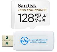 SanDisk Carte mémoire microSDXC haute endurance avec adaptateur compatible avec Rexing Dash Camera V1, V1-4K, V5, V1GW (SDSQQNR-128G-GN6IA) Ensemble avec 1 lecteur de carte micro et SD Everything But