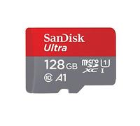 SanDisk Carte Mémoire MicroSDXC Ultra 128 Go + Adaptateur SD, Vitesse de Lecture Allant Jusqu'à 100MB/S, Classe 10, U1, Homologuée A1