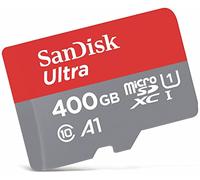 SanDisk Carte mémoire MicroSDXC Ultra 400 Go+ Adaptateur SD, Vitesse de Lecture Allant Jusqu'à 100MB/S, Classe 10, U1, Homologuée A1