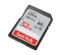 Sandisk Carte mémoire SDHC Ultra, 32 Go, 120 Mo/s, Classe 10, U1