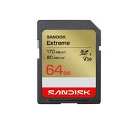 SanDisk Carte Mémoire SDXC Extreme PLUS 64GB V30 U3 UHS-I C10 170MB/s