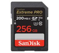 SanDisk Carte mémoire SDXC Extreme Pro Class 10 V30 U3 200/90MB/s - 256GB