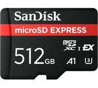 SanDisk Express Carte microSD 512 Go (Jusqu’à 880 Mo/s en Lecture, Jusqu’à 650 Mo/s en écriture, 220 Mo/s en écriture soutenue, U3, C10)