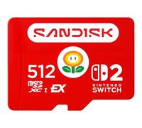 SANDISK Carte microSD Express pour Nintendo Switch 2, 512 Go (Vitesses Jusqu’à 880 Mo/s en Lecture et 650 Mo/s en écriture, Full HD)