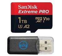 SanDisk Carte microSD Extreme Pro 1 To compatible avec DJI Avata 2, Mini drones 4K (SDSQXCD-1T00-GN6MA) Carte V30 200 Mo/s - Ensemble avec 1 lecteur de carte Everything But Stromboli MicroSDXC