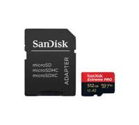 SanDisk Extreme PRO microSDXC (microSDXC, 512 Go, U3, UHS-I), Carte mémoire, Noir, Rouge