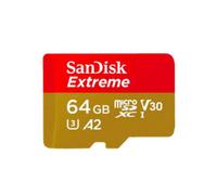 Carte mémoire SD micro SANDISK SDXC Extreme UHS-3 A2 V30 Classe 3 (170Mo/s) 64 GB + adaptateur SD