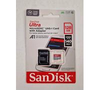 SANDISK Carte MicroSDXC 128Go Ultra jusqu'à 140 Mo/s, UHS-I avec Adaptateur SD