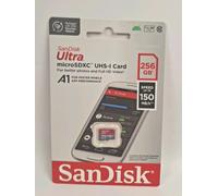 SANDISK - Carte MicroSDXC Ultra 256 Go avec Jusqu'à 150 Mo/s, Classe 10, U1, A1