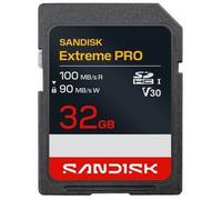 Carte mémoire SDHC SanDisk Extreme PRO® 32 Go UHS-I Gris, Noir, Rouge, Blanc, Marron