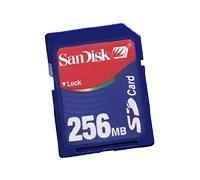 SanDisk Carte Secure Digital (SD) Carte Mémoire Flash 256 Mo