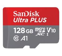 Carte mémoire micro SD Sandisk Carte Ultra PLUS microSDXC 128GB + SD Adapter 150MB/s A1 Class 10 UHS-I