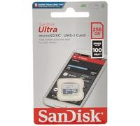 SANDISK - Cartes 256 Go Ultra Lite MICROSDXC 100 Mo/S Classe 10 UHS- Blanc/Gris