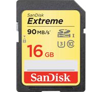 Sandisk - Cartes mémoire SDHC Sandisk Extreme 16 Go jusqu'à 90 Mo/s, Classe 10, U3