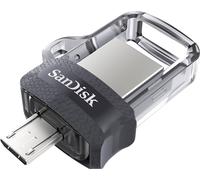 SanDisk Clé USB 3.0 Ultra Dual avec double connectique Micro USB - 32 Go - Argent/Noir