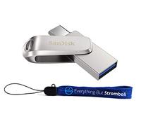 SanDisk Clé USB 3.1 type C ultra double pour ordinateurs portables Acer Convertible 2 en 1 Chromebook Spin 713, Aspire 1 (SDDDC4-256G-G46) Gen1 avec cordon Everything But Stromboli 256 Go