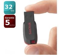 SanDisk Cruzer Blade lecteur USB flash 32 Go USB Type-A 2.0 Noir, Rouge
