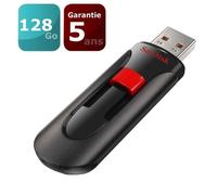 SANDISK Clé USB Cruzer Glide - 128Gb - 2.0 - Noir / Rouge