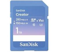 SanDisk Creator - Carte mémoire flash - 1 To - Video Class V60 / UHS-II U3 / Class10 - SDXC UHS-II G