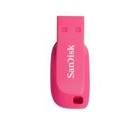 SanDisk Cruzer Blade 16GB USB 2.0 Type-A Rose - Clé USB 16 Go, Sans Capuchon, 17.6x41.5x7.4mm, Poids 2.5g avec Porte-clés