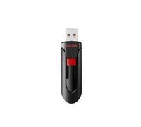 SanDisk Cruzer Glide SDCZ60-064G-B35 Clé USB 64Go USB 2.0 Type-A Noir/Rouge Slide, Sécurité AES 128-bit, Compatible Windows/macOS