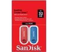 SanDisk Cruzer Snap - Clé USB à mémoire flash - 32 Go - USB 2.0 Paquet de 2 - clé USB - 32 Go