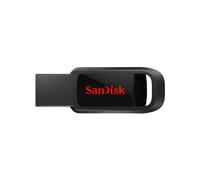 SanDisk Cruzer Spark 128 Go USB 2.0 Type-A Noir/Rouge (SDCZ61-128G-G35) - Dimensions 48x18.1x7.7mm, Poids 3g, Format sans capuchon