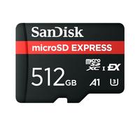 SanDisk Express Carte microSD 512 Go (Jusqu’à 880 Mo/s en Lecture, Jusqu’à 650 Mo/s en écriture, 220 Mo/s en écriture soutenue, U3, C10)