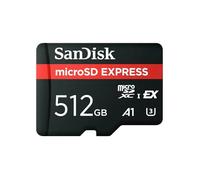SanDisk Express Carte microSD 512 Go (Jusqu’à 880 Mo/s en Lecture, Jusqu’à 650 Mo/s en écriture, 220 Mo/s en écriture soutenue, U3, C10)
