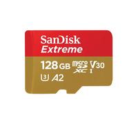 Carte microSDXC SanDisk Extreme, adaptateur SD, jusqu'à 190 Mo/s, SDSQXAA-128G-G