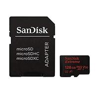SanDisk Extreme 128GB microSDXC Carte Mémoire + Adaptateur SD jusqu'à 100 Mo/s, Classe 10, U3, V30, A2