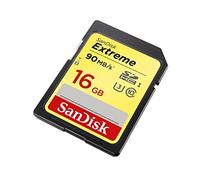 SanDisk Extreme 16 Go Carte Mémoire SDHC jusqu'à 90 Mo/s, Classe 10, U3, V30