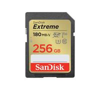Carte Mémoire SDXC - SANDISK - Extreme - 256Go - 180MB/s - UHS-I Class 10 U3 V30