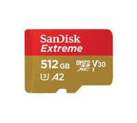 SanDisk Extreme, 512 Go, MicroSDHC, Classe 10, UHS-I, 190 Mo/s, 130 Mo/s SDSQXAV-512G-GN6MA