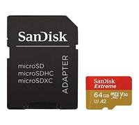 SanDisk Extreme 64 GB microSDXC Memory Card for Action Cameras and Drones with A2 App Performance up to 160 MB/s, Class 10, U3, V30