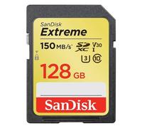 SanDisk Extreme - Carte mémoire flash - 128 Go - Video Class V30 / UHS-I U3 / Class10 - SDXC UHS-I