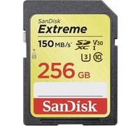 SanDisk Carte mémoire flash Extreme 256 Go SDXC UHS-I Video Class V30 (UHS Class 3 / Class10)