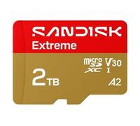 SanDisk Extreme - Carte mémoire flash (adaptateur microSDHC - SD inclus(e)) - 2 To - A2 / Video Class V30 / UHS-I U3 - microSDXC UHS-I