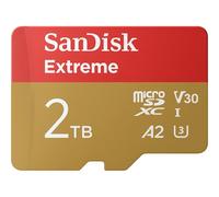 SanDisk Extreme - Carte mémoire flash (adaptateur microSDHC - SD inclus(e)) - 2 To - A2 / Video Class V30 / UHS-I U3 - microSDXC UHS-I