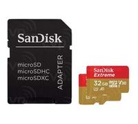 SanDisk Extreme - Carte mémoire flash (adaptateur microSDHC - SD inclus(e)) - 32 Go - A1 / Video Class V30 / UHS-I U3 - microSDHC UHS-I G