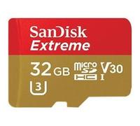 SanDisk Extreme - Carte mémoire flash (adaptateur microSDXC vers SD inclus(e)) - 32 Go - UHS-I U3 / Class10 - microSDHC UHS-I G
