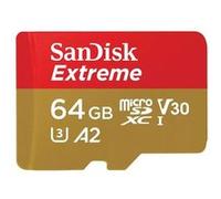 Carte mémoire SD micro SANDISK SDXC Extreme UHS-3 A2 V30 Classe 3 (170Mo/s) 64 GB + adaptateur SD