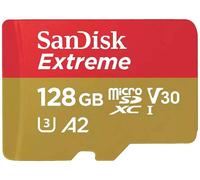 SanDisk Extreme Carte microSDXC 128 GB Class 10, UHS-I, v30 Video Speed Class résistance aux chocs, étanche